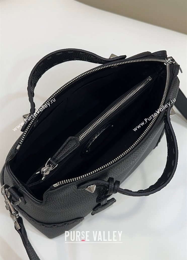 Fendi By The Way Medium Bag Black Selleria with hand-sewn topstitches 2024 (chaoliu-24041056)