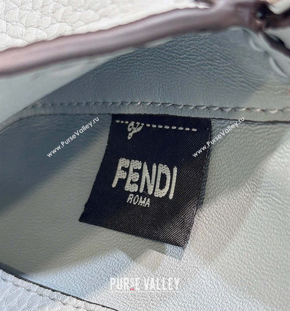 Fendi Mini Baguette Bag Light Blue Selleria with 309 hand-sewn topstitches 2024 (chaoliu-24040920)