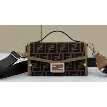 Fendi Soft Trunk Baguette Bag FF jacquard fabric Brown 2024 (chaoliu-24041054)