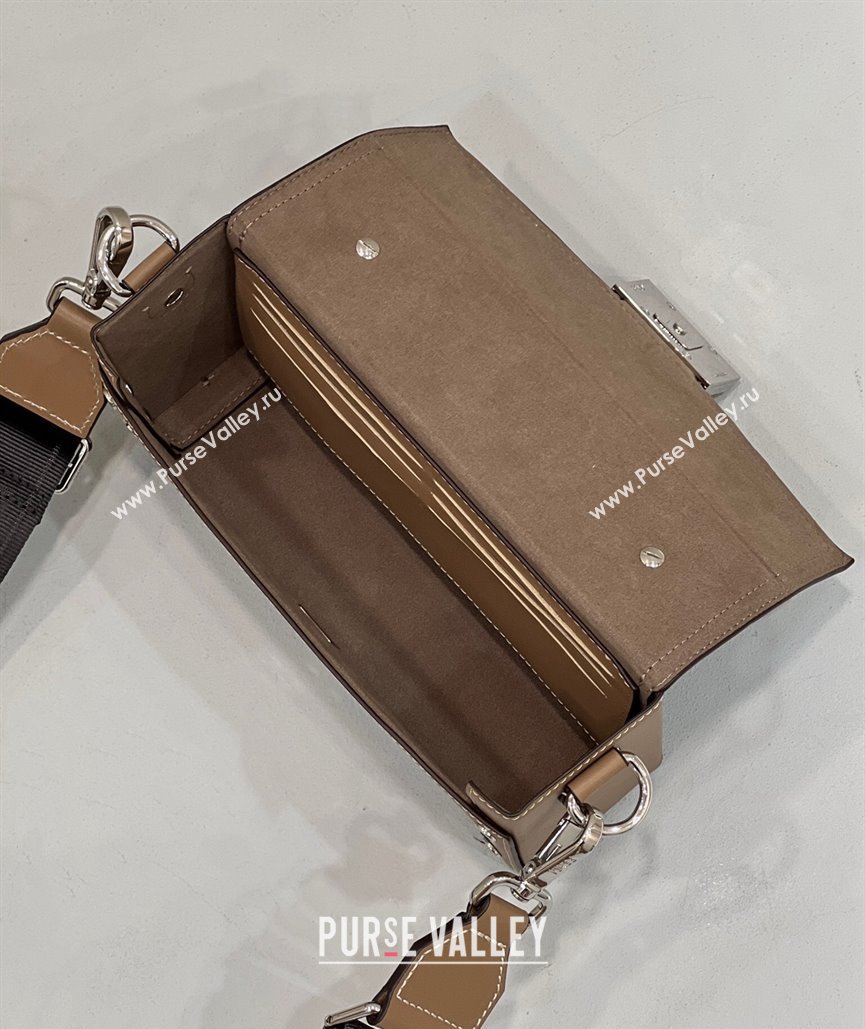 Fendi Soft Trunk Baguette Bag FF jacquard fabric Brown 2024 (chaoliu-24041054)