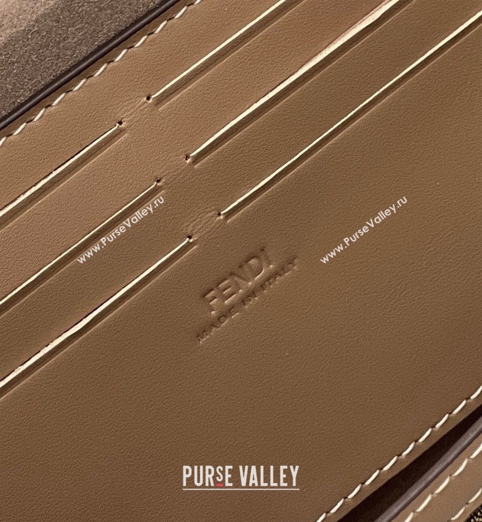 Fendi Soft Trunk Baguette Bag FF jacquard fabric Brown 2024 (chaoliu-24041054)