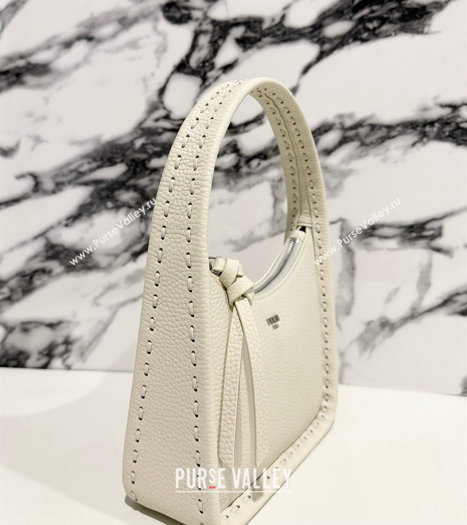 Fendi Mini Fendessence bag White Selleria with 264 hand-sewn topstitches 2024 (chaoliu-24041050)