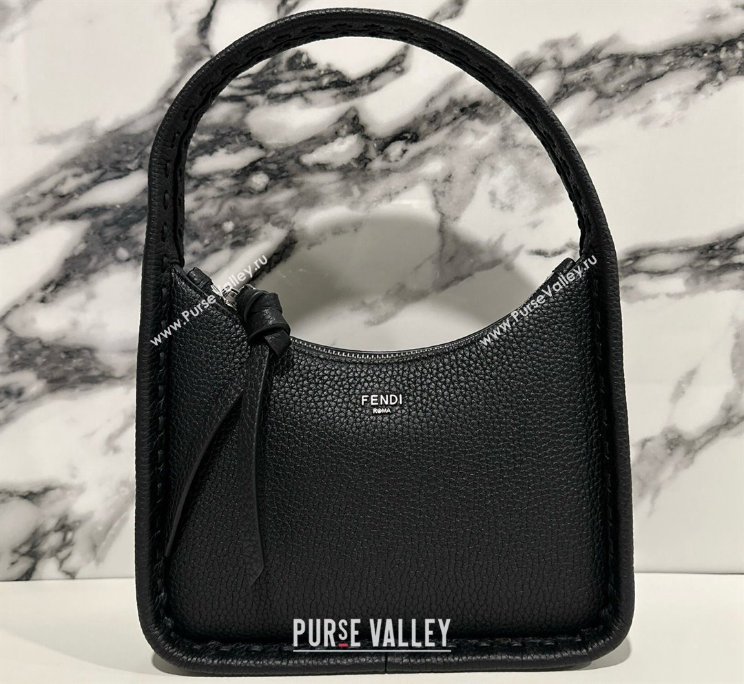 Fendi Mini Fendessence bag Black Selleria with 264 hand-sewn topstitches 2024 (chaoliu-24041049)