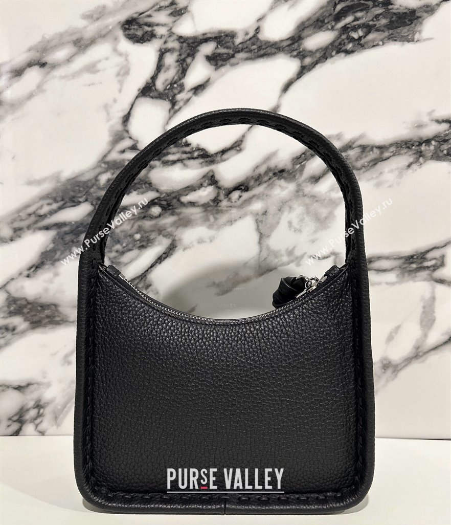 Fendi Mini Fendessence bag Black Selleria with 264 hand-sewn topstitches 2024 (chaoliu-24041049)