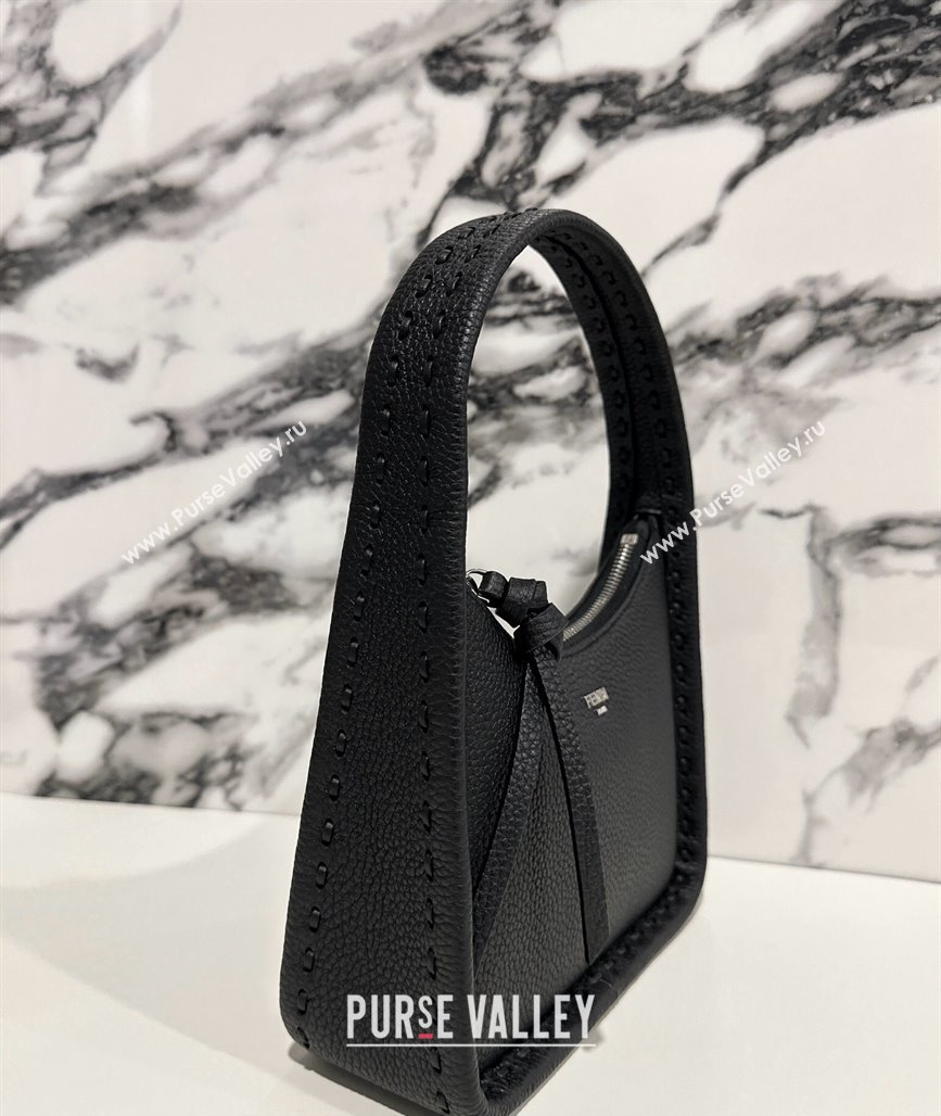 Fendi Mini Fendessence bag Black Selleria with 264 hand-sewn topstitches 2024 (chaoliu-24041049)