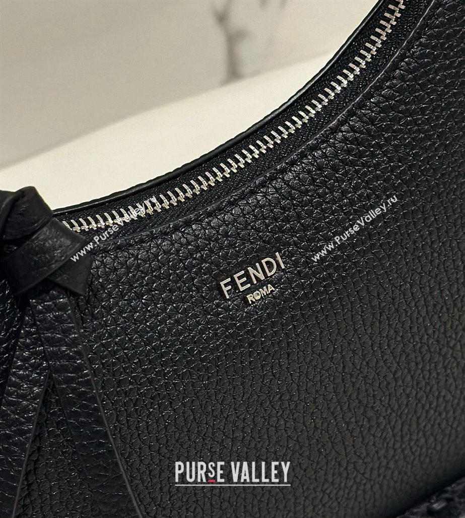 Fendi Mini Fendessence bag Black Selleria with 264 hand-sewn topstitches 2024 (chaoliu-24041049)