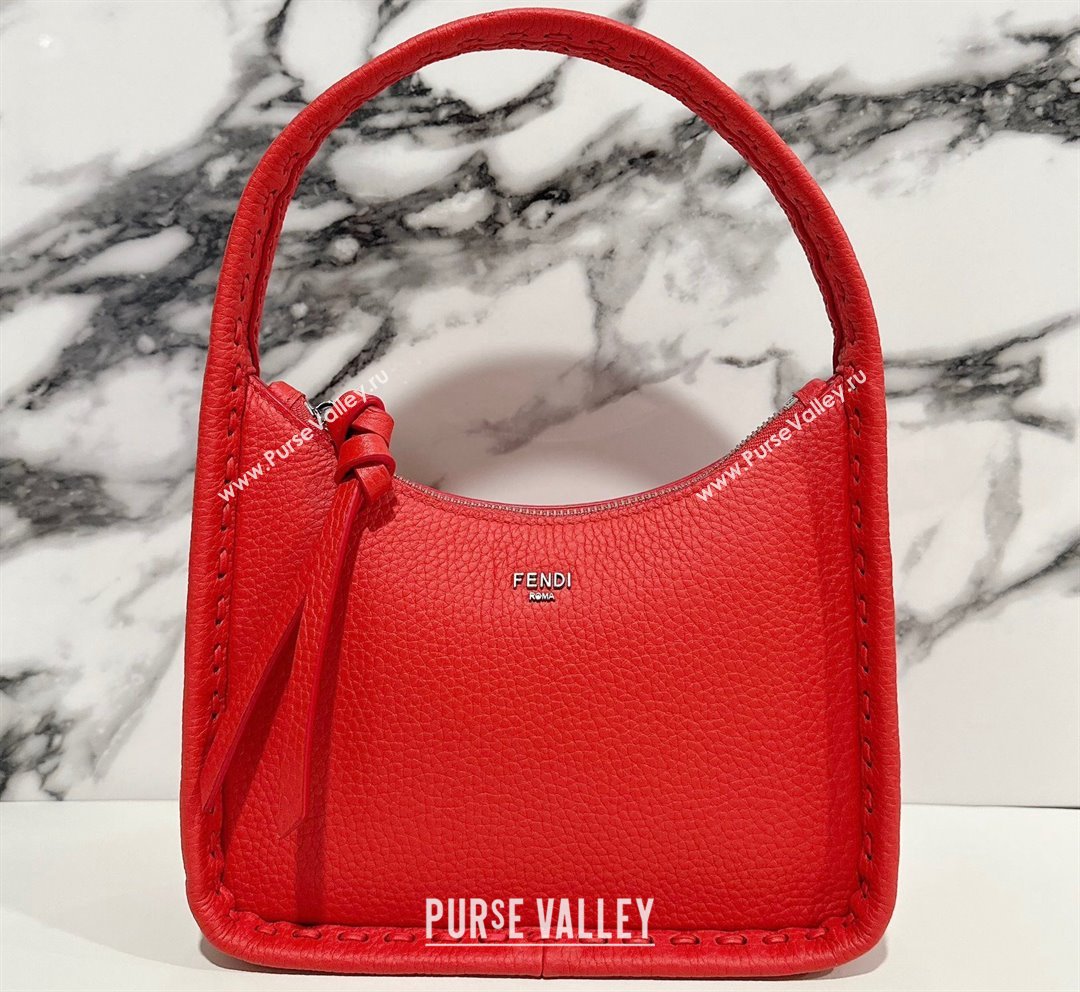 Fendi Mini Fendessence bag Red Selleria with 264 hand-sewn topstitches 2024 (chaoliu-24041051)