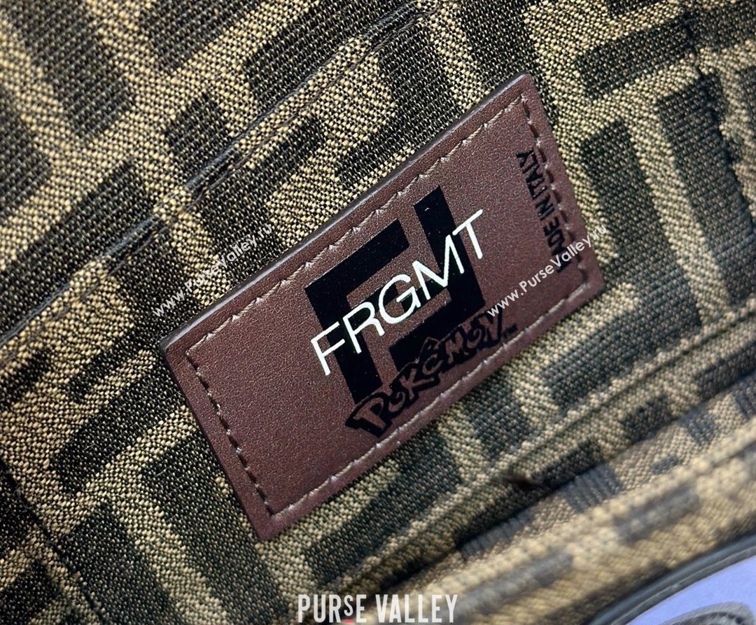 FENDI x FRGMT x POKÉMON Mini Baguette bag Brown FF fabric 2024 (chaoliu-24041045)