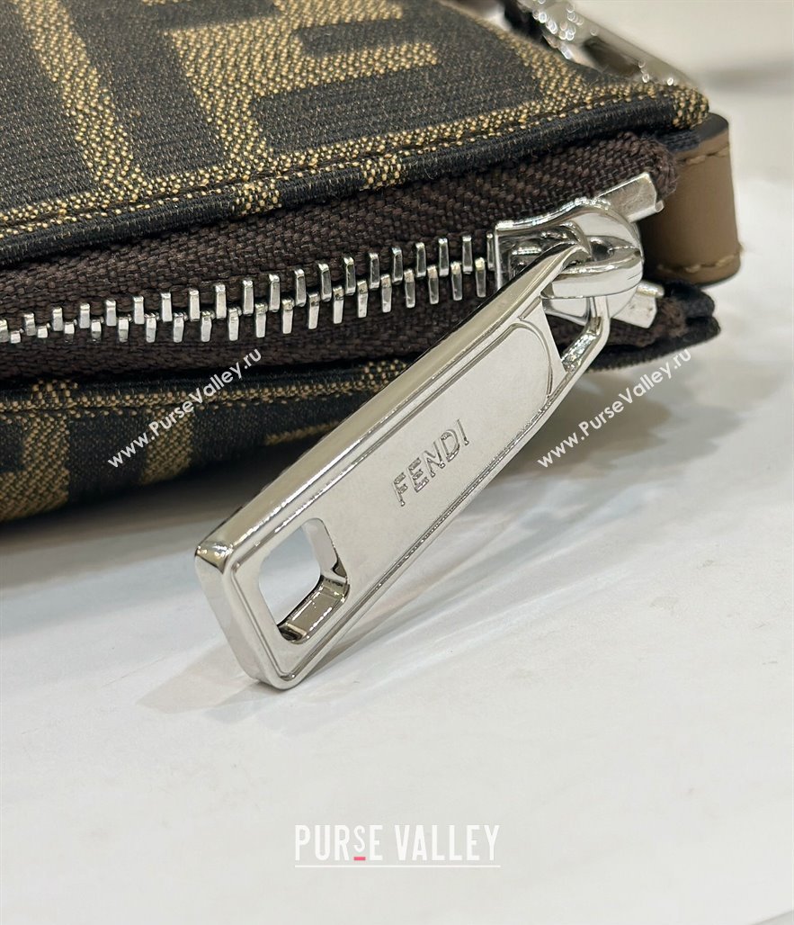 Fendi Mini After bag Brown FF fabric 2024 (chaoliu-24041048)