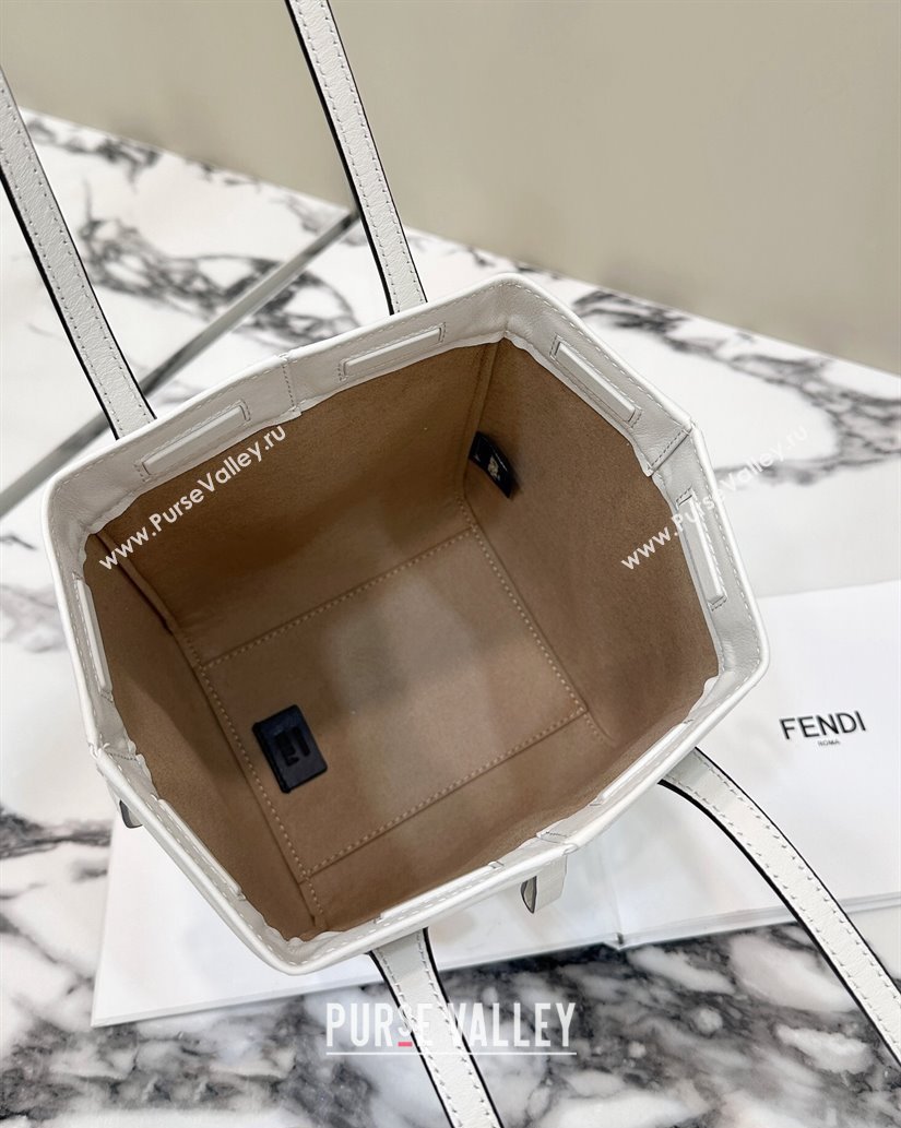 Fendi Origami Mini bag White leather that can be transformed 2024 (chaoliu-24040905)