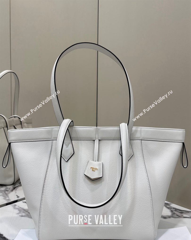 Fendi Origami Medium bag White leather that can be transformed 2024 (chaoliu-24040904)