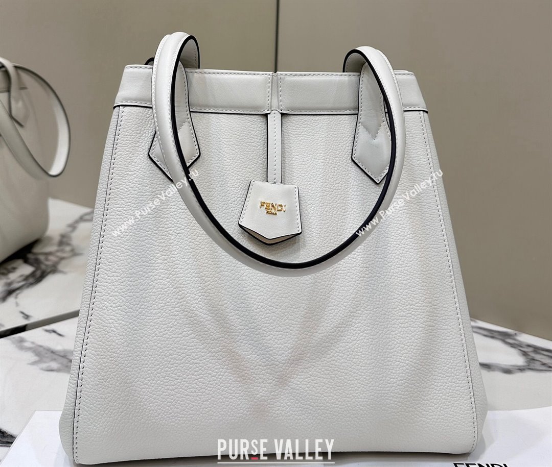 Fendi Origami Medium bag White leather that can be transformed 2024 (chaoliu-24040904)