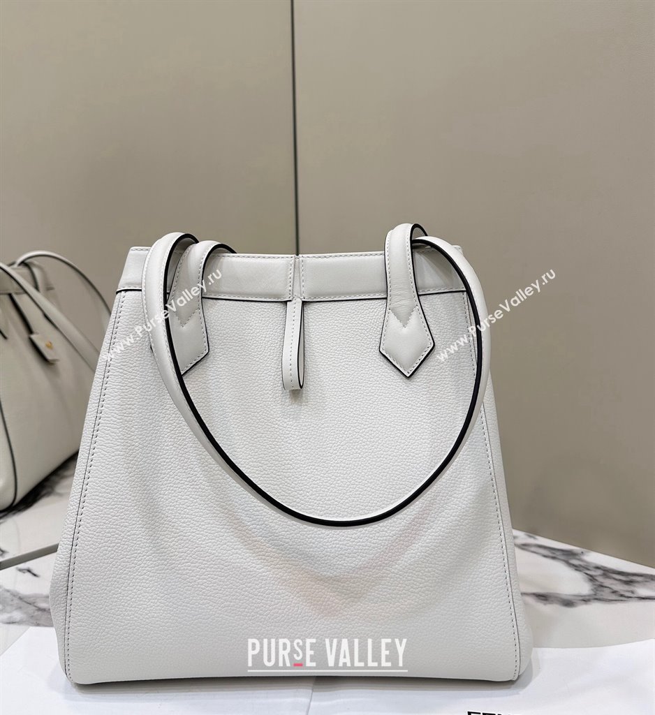 Fendi Origami Medium bag White leather that can be transformed 2024 (chaoliu-24040904)