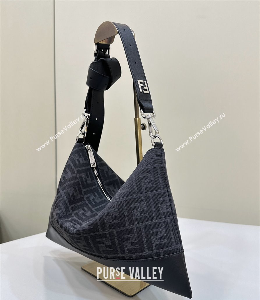Fendi After crossbody bag Black FF fabric 2024 (chaoliu-24041046)