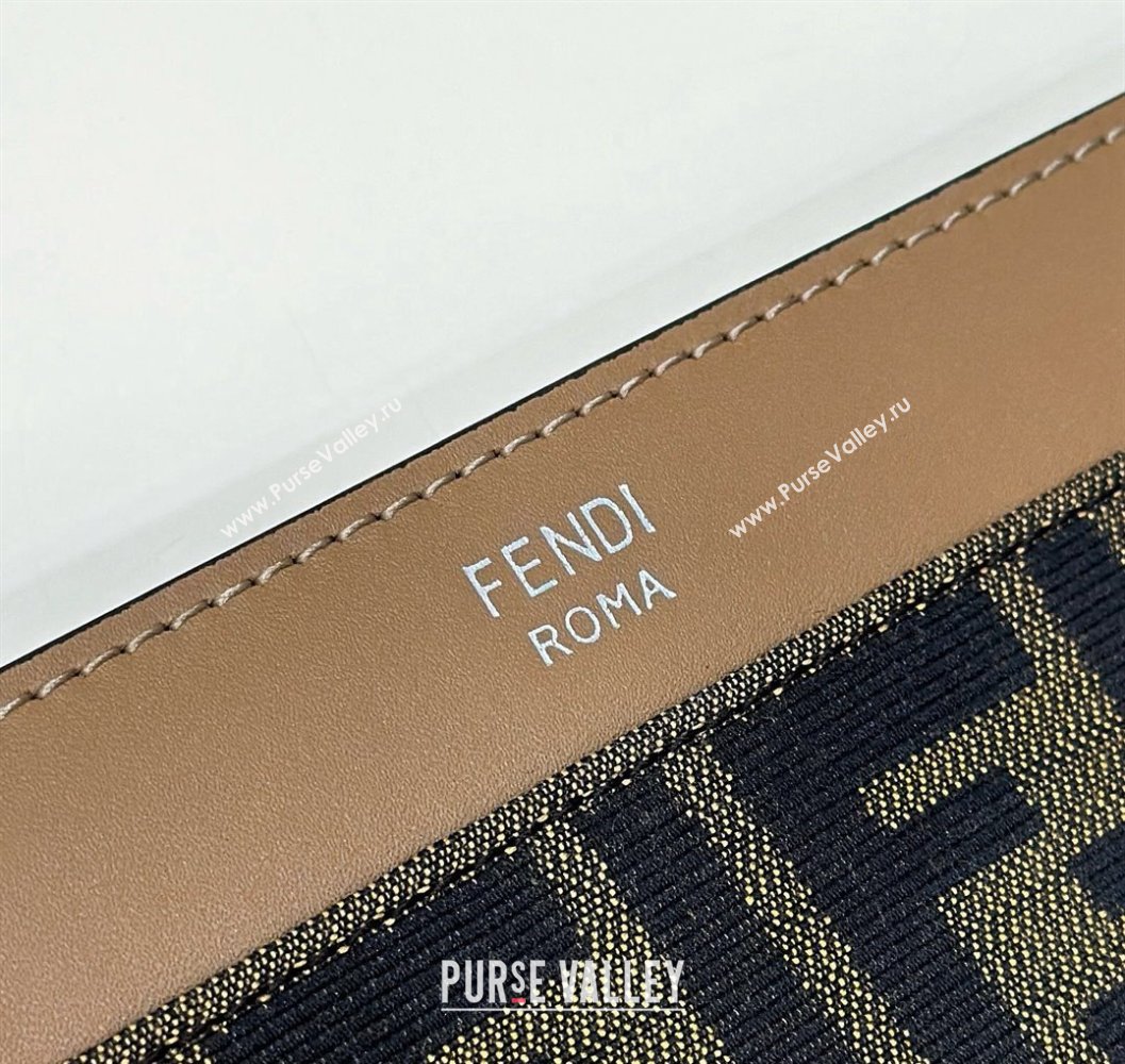 Fendi Medium Flat Pouch Bag FF fabric Brown 2024 (chaoliu-24041059)