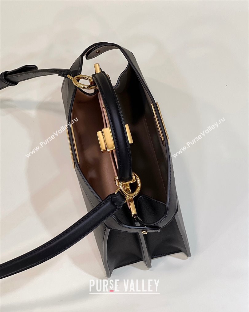 Fendi Peekaboo ISeeU Small Bag in nappa Leather Black 2024 (chaoliu-24040950)