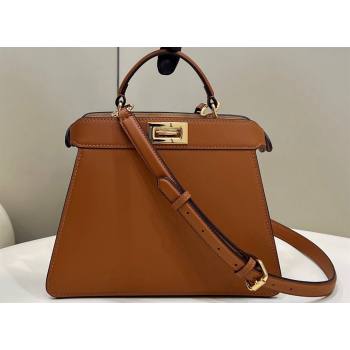 Fendi Peekaboo ISeeU Small Bag in nappa Leather Brown 2024 (chaoliu-24040951)