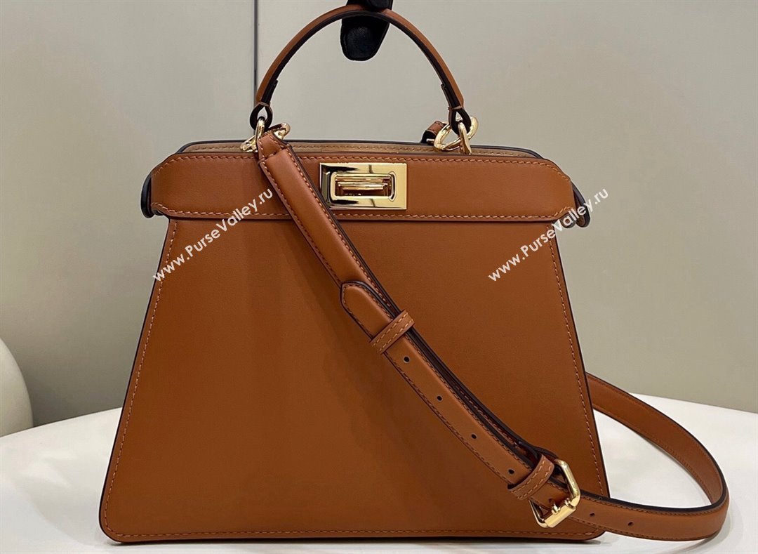 Fendi Peekaboo ISeeU Small Bag in nappa Leather Brown 2024 (chaoliu-24040951)