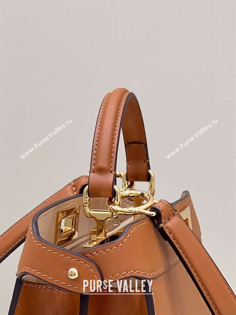 Fendi Peekaboo ISeeU Small Bag in nappa Leather Brown 2024 (chaoliu-24040951)