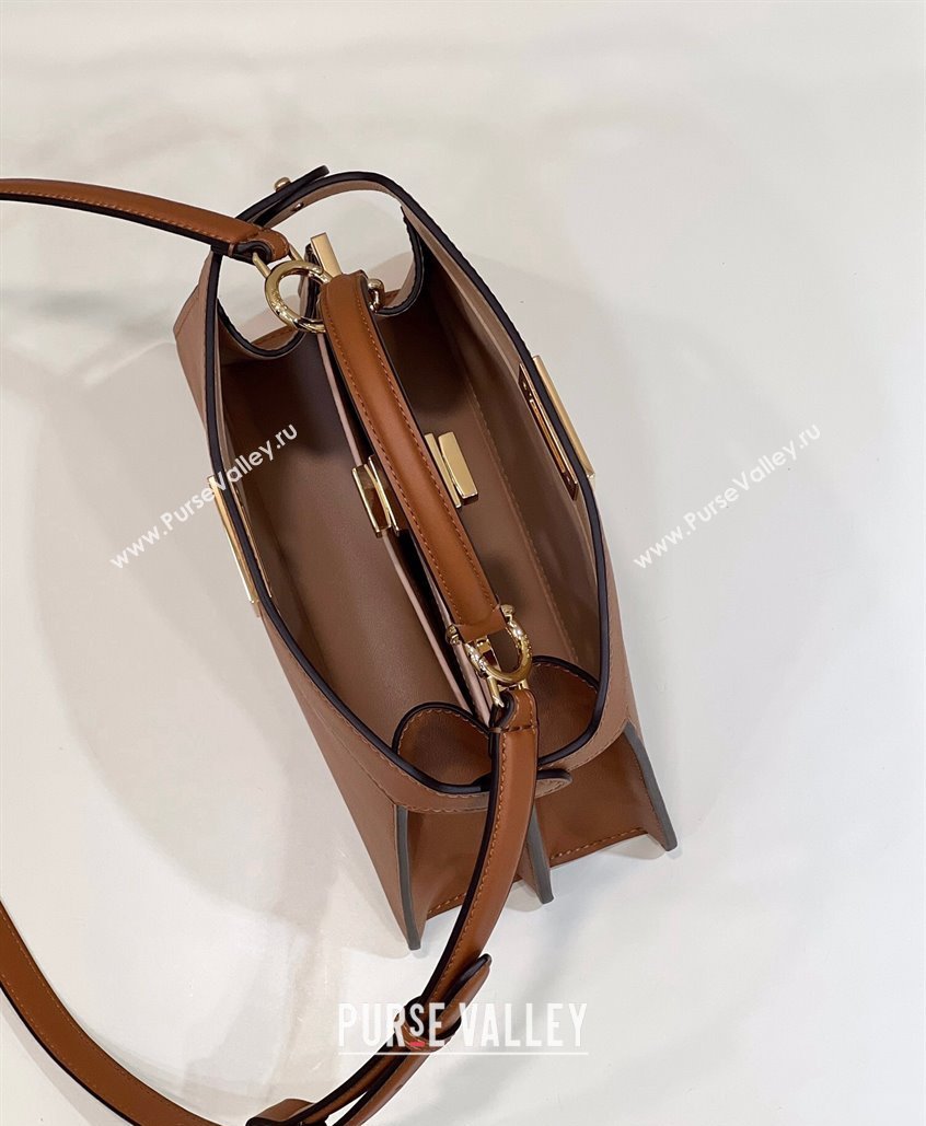 Fendi Peekaboo ISeeU Small Bag in nappa Leather Brown 2024 (chaoliu-24040951)