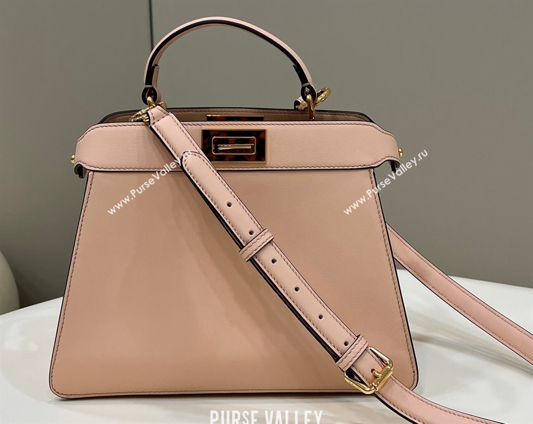 Fendi Peekaboo ISeeU Small Bag in nappa Leather Nude Pink 2024 (chaoliu-24040952)