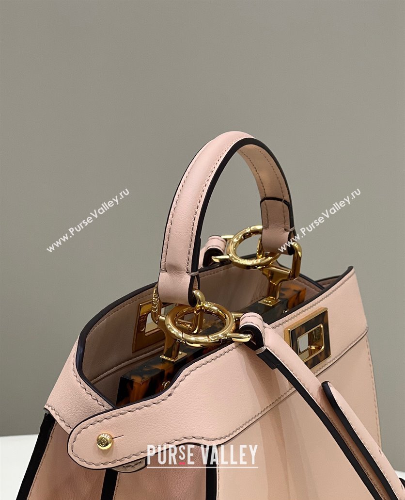 Fendi Peekaboo ISeeU Small Bag in nappa Leather Nude Pink 2024 (chaoliu-24040952)