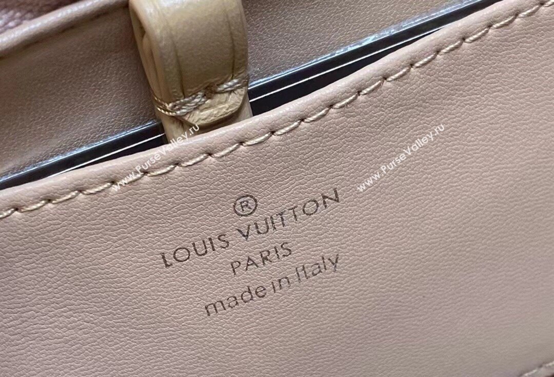 Louis Vuitton Lambskin Pico GO-14 Bag with metal studs M24246 Beige 2024 (kiki-24041120)
