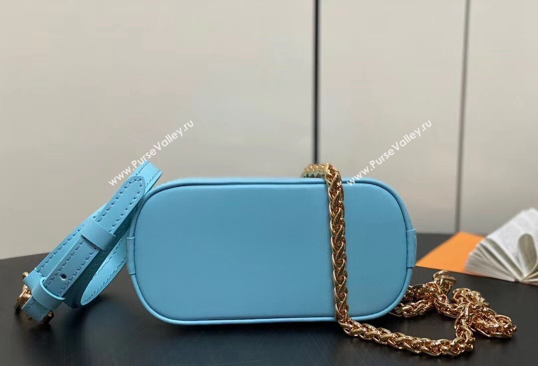 Louis Vuitton Lambskin Nano Alma Bag M83049 Lagoon Blue 2024 (kiki-24041113)