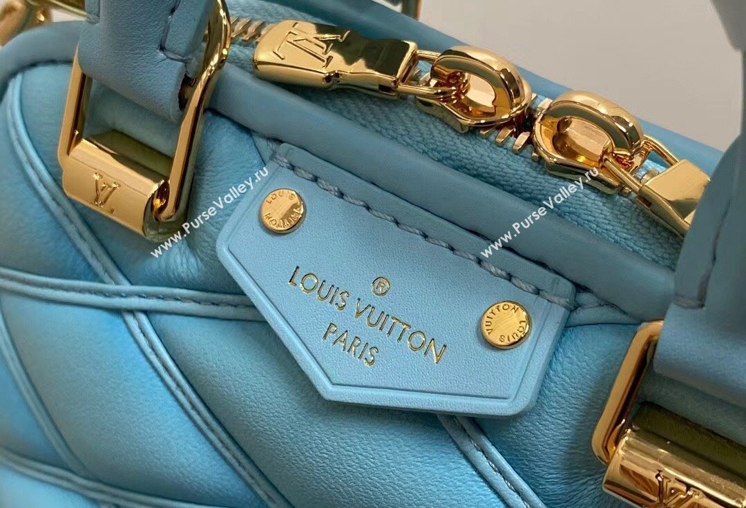 Louis Vuitton Lambskin Nano Alma Bag M83049 Lagoon Blue 2024 (kiki-24041113)