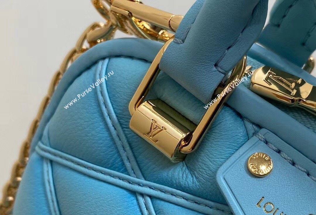 Louis Vuitton Lambskin Nano Alma Bag M83049 Lagoon Blue 2024 (kiki-24041113)