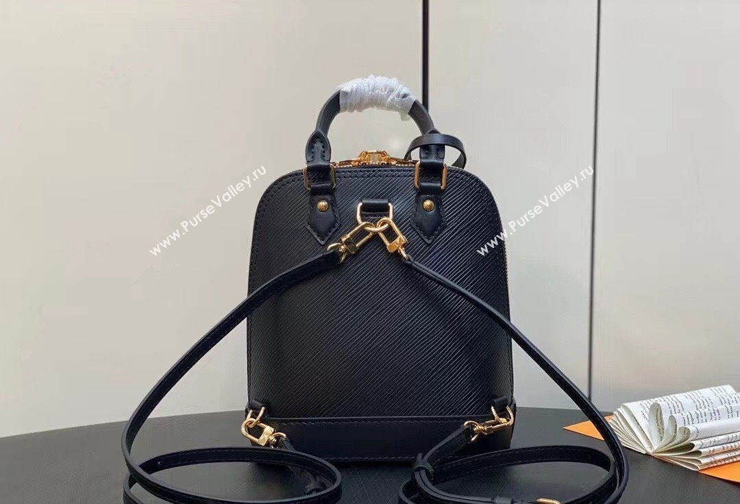 Louis Vuitton EPI Leather Alma backpack Bag M25103 Black 2024 (kiki-24041114)