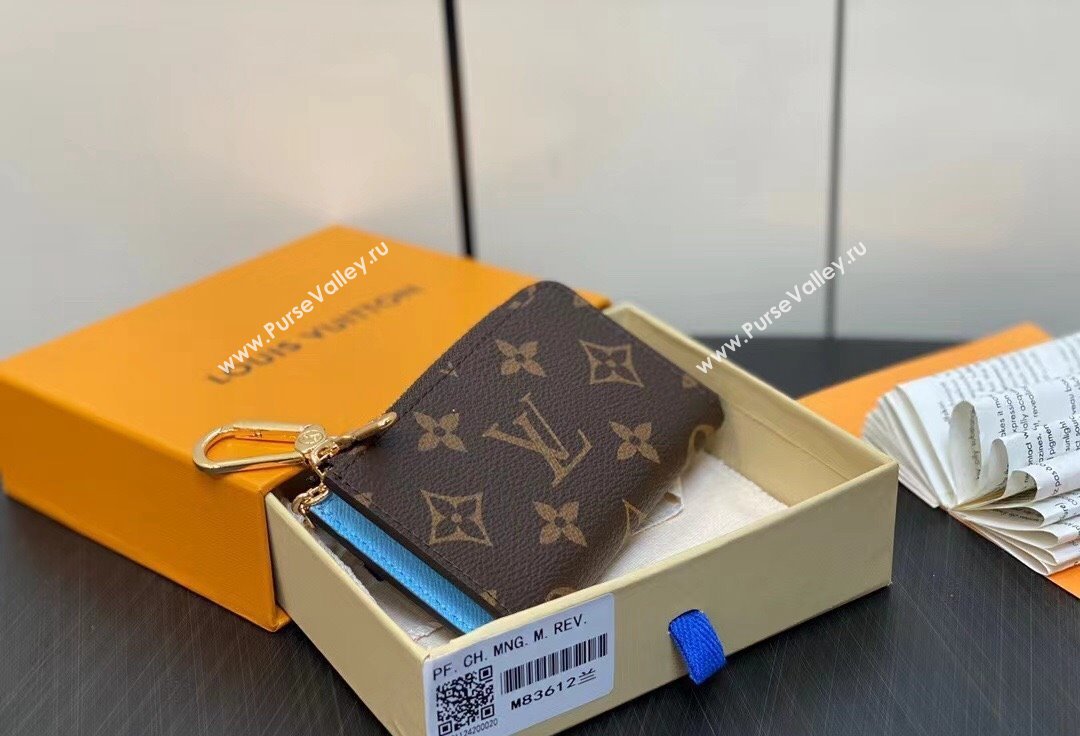 Louis Vuitton Monogram canvas Noa Key Holder M83612 Blue 2024 (kiki-24041104)