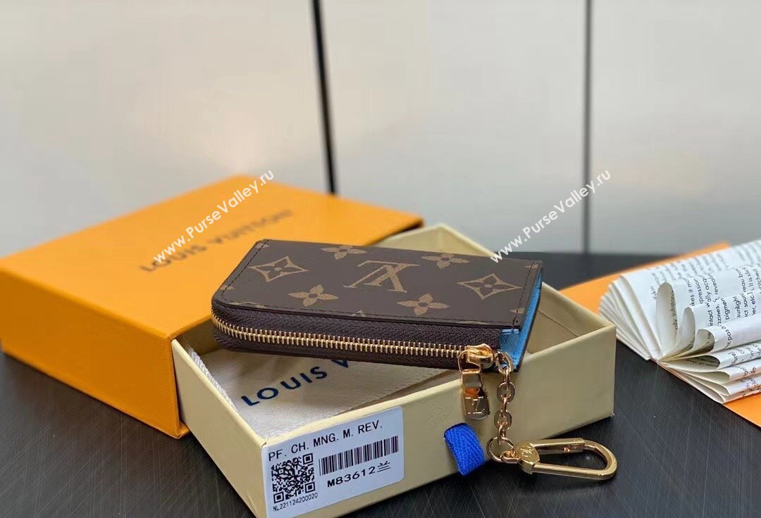 Louis Vuitton Monogram canvas Noa Key Holder M83612 Blue 2024 (kiki-24041104)