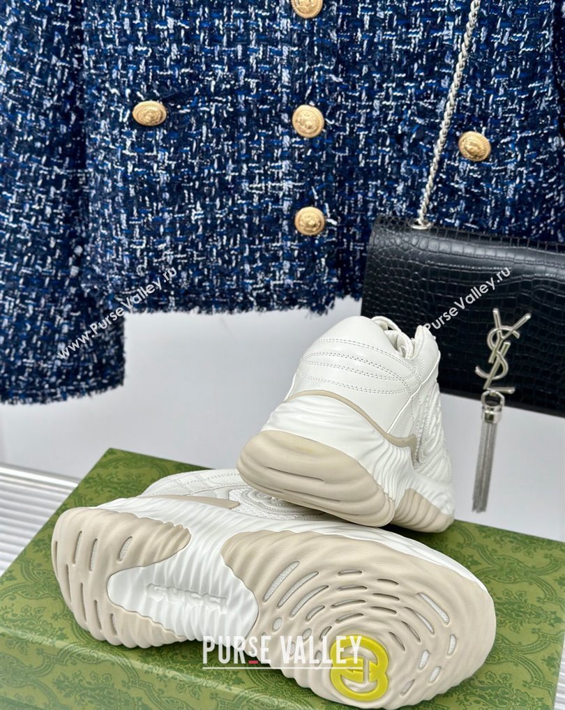 Gucci Ripple trainer Women/Men Sneakers in leather White 2024 (kaola-24041108)