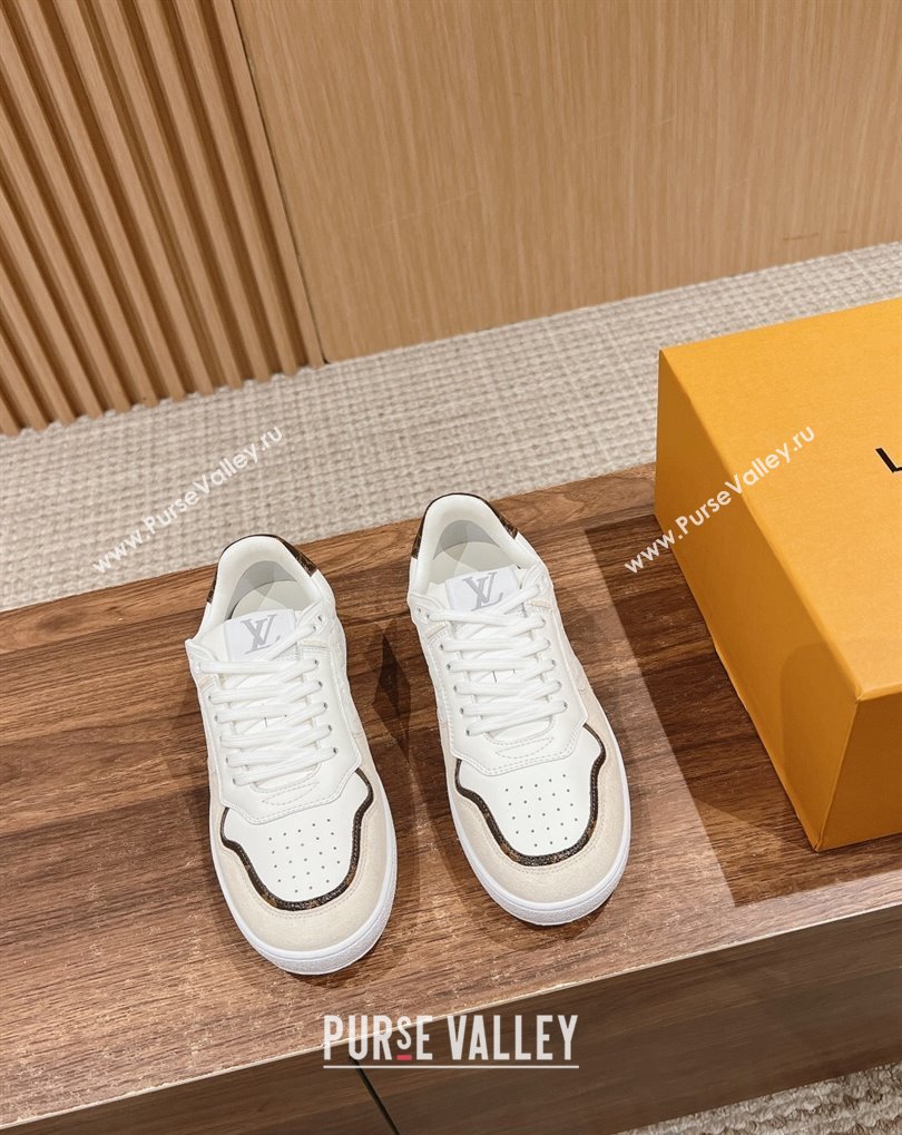 Louis Vuitton LV Stadium Sneakers in Leather White 2024 (kaola-24041114)