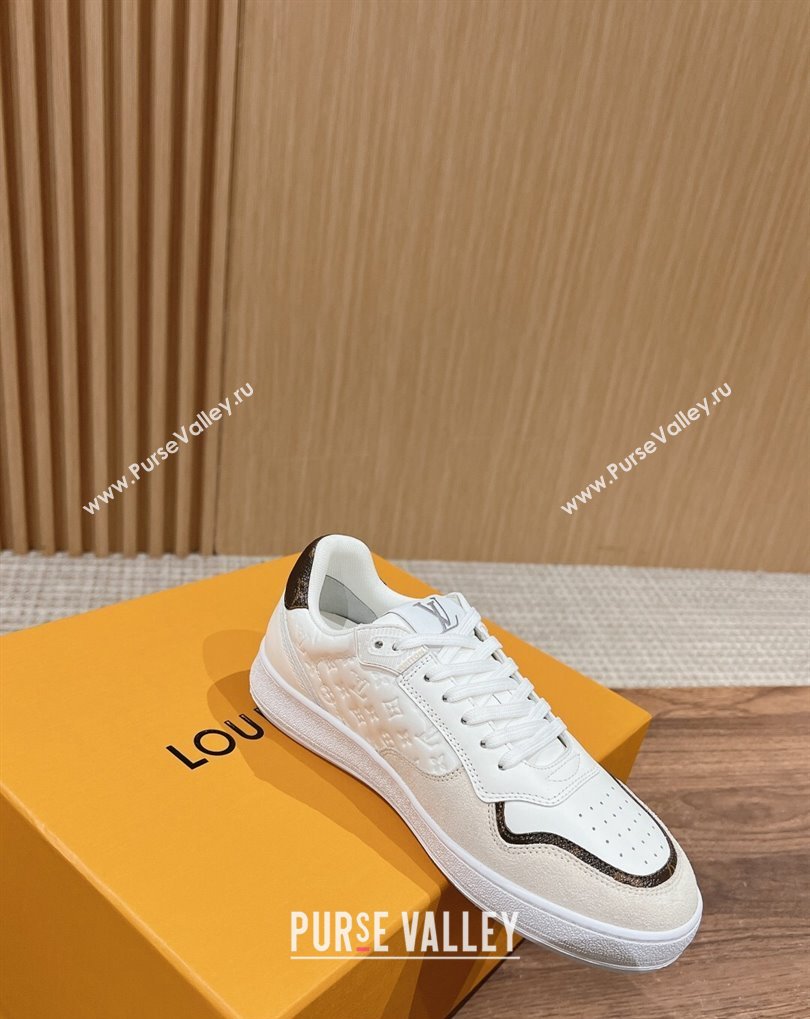 Louis Vuitton LV Stadium Sneakers in Leather White 2024 (kaola-24041114)