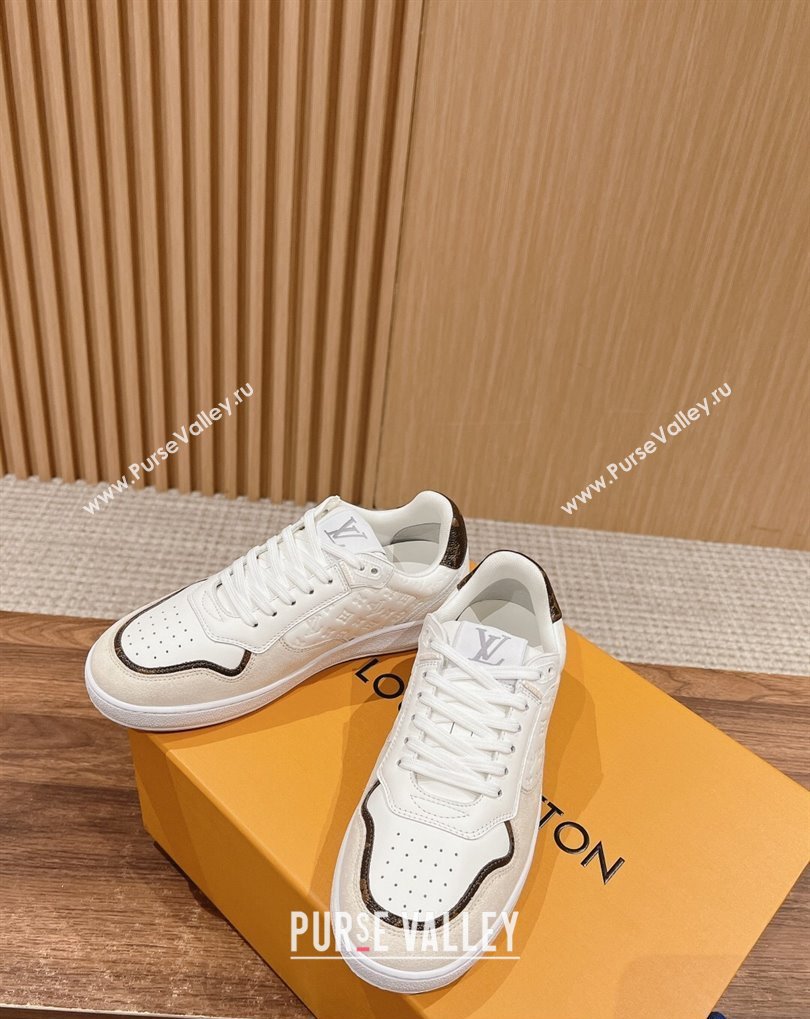 Louis Vuitton LV Stadium Sneakers in Leather White 2024 (kaola-24041114)