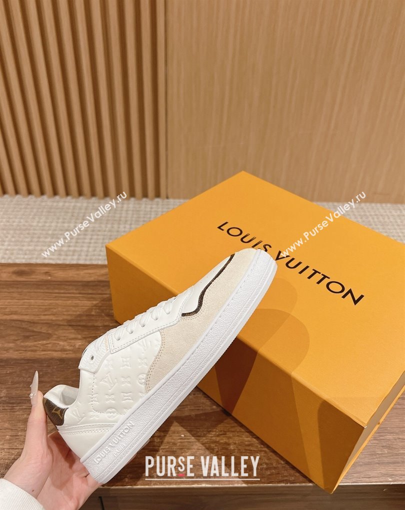 Louis Vuitton LV Stadium Sneakers in Leather White 2024 (kaola-24041114)