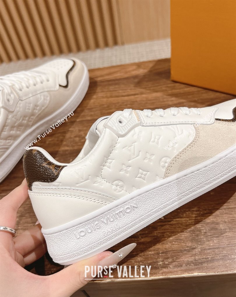 Louis Vuitton LV Stadium Sneakers in Leather White 2024 (kaola-24041114)