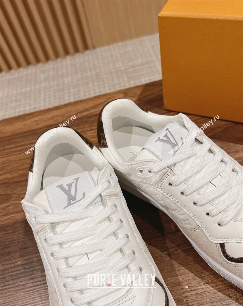 Louis Vuitton LV Stadium Sneakers in Leather White 2024 (kaola-24041114)