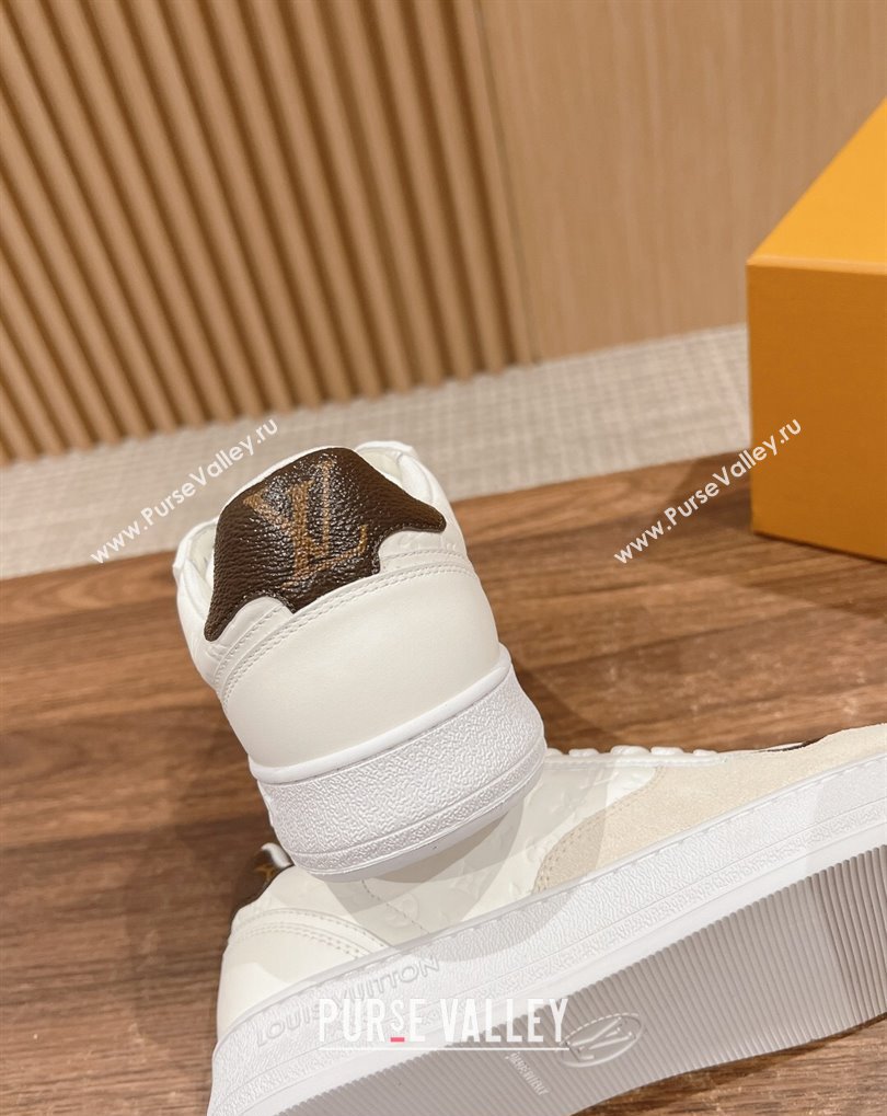 Louis Vuitton LV Stadium Sneakers in Leather White 2024 (kaola-24041114)