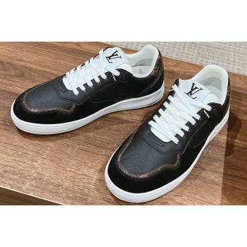 Louis Vuitton LV Stadium Sneakers in Leather Black 2024 (kaola-24041113)