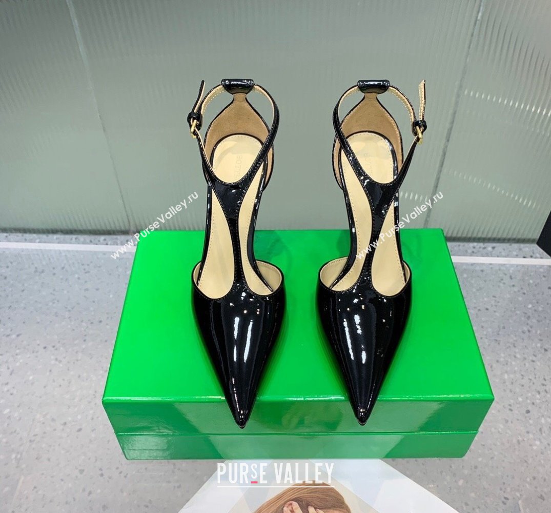 Bottega Veneta Rocket T-Bar Pumps Leather Black 2024 (kaola-24041001)