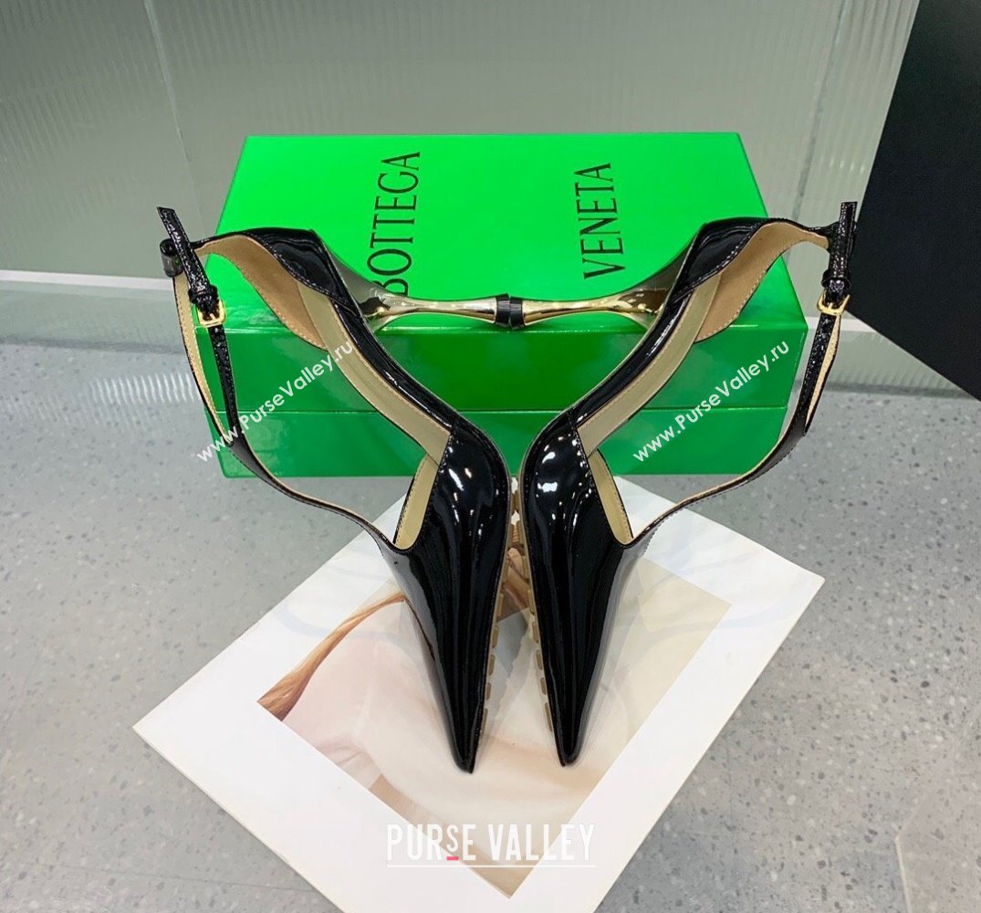 Bottega Veneta Rocket T-Bar Pumps Leather Black 2024 (kaola-24041001)