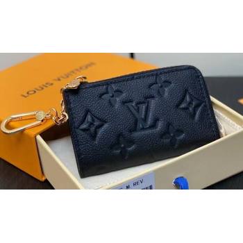 Louis Vuitton Monogram Empreinte Leather Noa Key Holder M83612 Black 2024 (kiki-24041101)