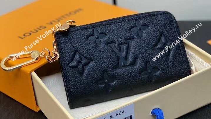 Louis Vuitton Monogram Empreinte Leather Noa Key Holder M83612 Black 2024 (kiki-24041101)