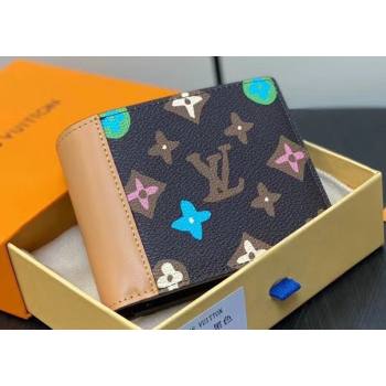 Louis Vuitton Monogram Craggy canvas Multiple Wallet M83334 Chocolate 2024 (kiki-24041110)