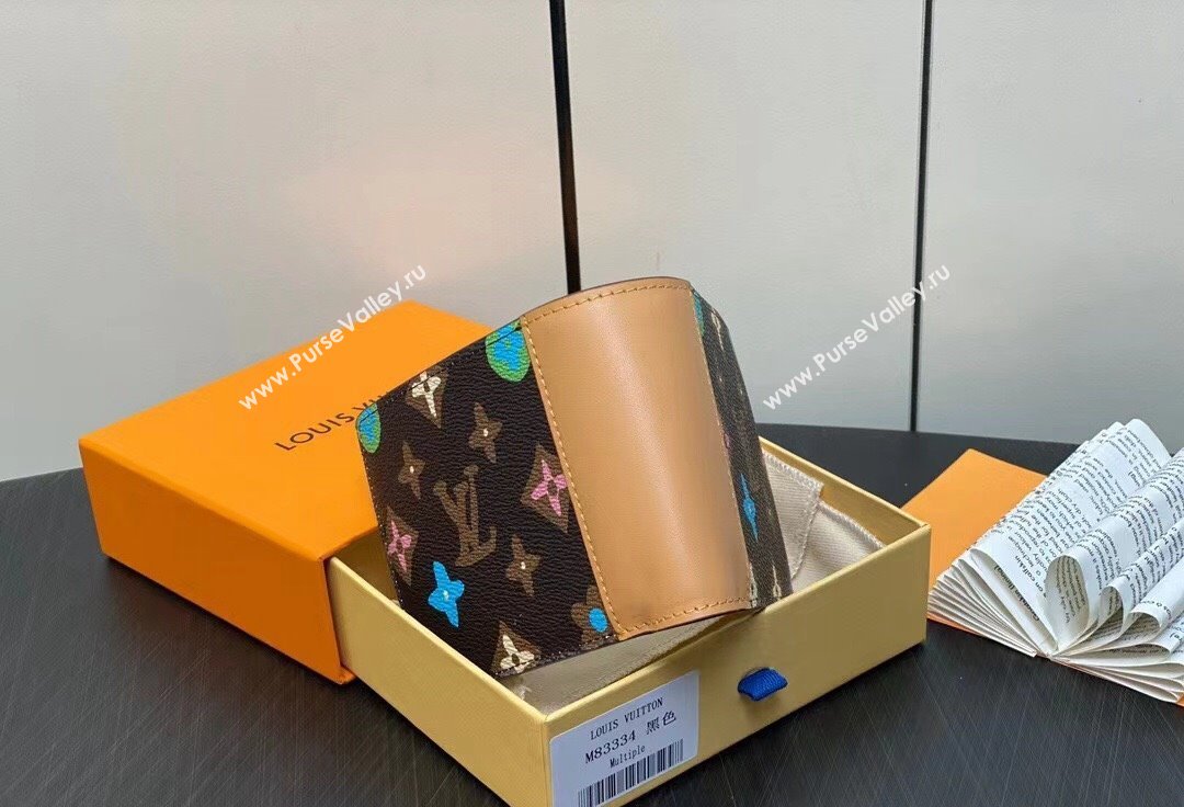 Louis Vuitton Monogram Craggy canvas Multiple Wallet M83334 Chocolate 2024 (kiki-24041110)