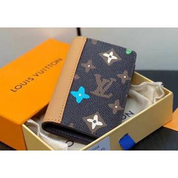 Louis Vuitton Monogram Craggy canvas Pocket Organizer Wallet M83337 Chocolate 2024 (kiki-24041108)