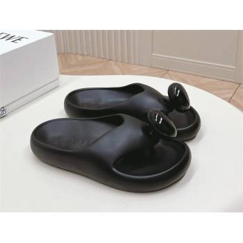 Loewe Paulas Ibiza Bubble rubber thong sandals black 2024 (kaola-240415-06)